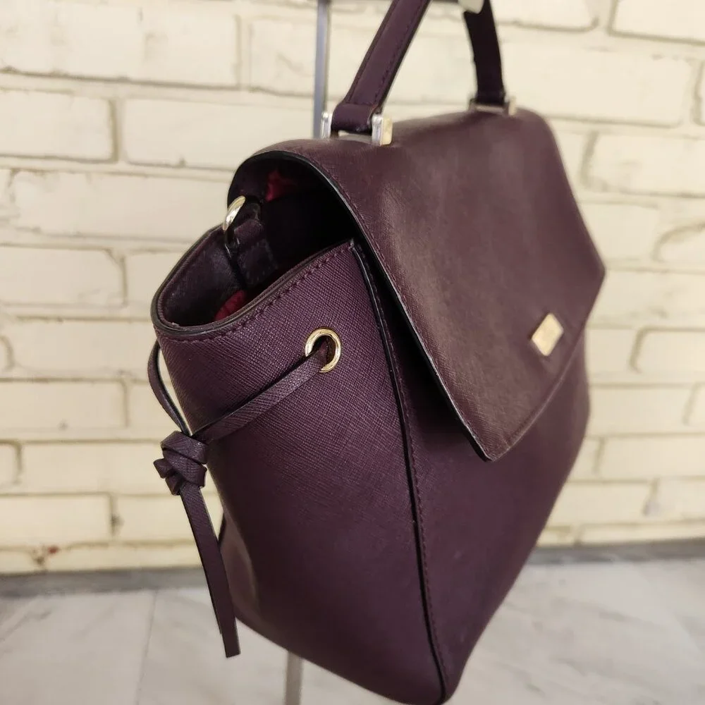 Euc Kate Spade Lilah Laurel Way Burgandy Leather Crossbody Bag